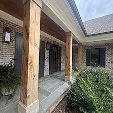Refinished Cedar Columns in Columbia, SC 3