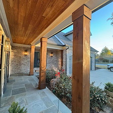 Refinished Cedar Columns in Columbia, SC 4